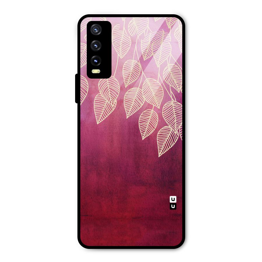Leafy Outline Metal Back Case for Vivo Y20g