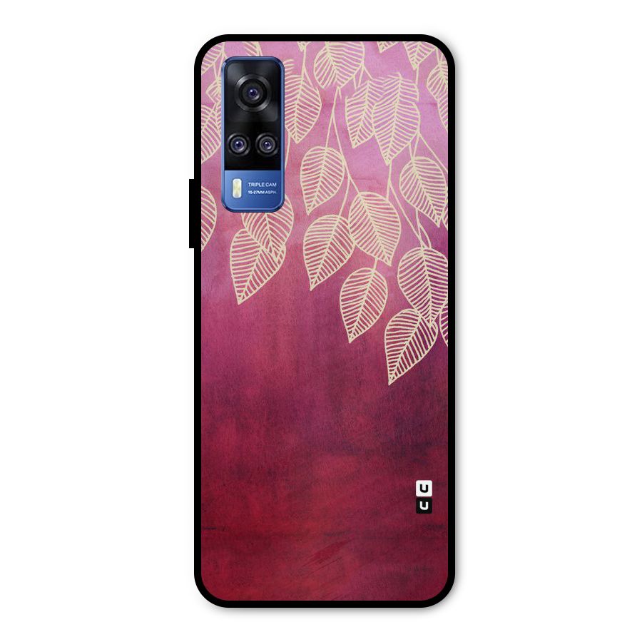 Leafy Outline Metal Back Case for Vivo Y31