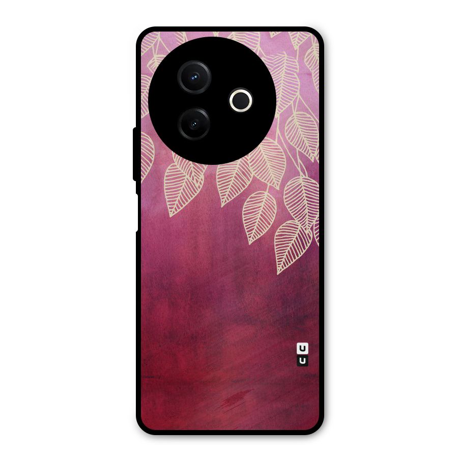 Leafy Outline Metal Back Case for Vivo Y39