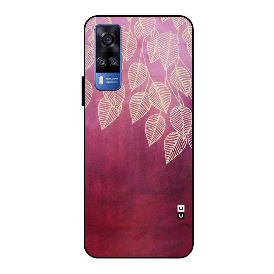 Leafy Outline Metal Back Case for Vivo Y51