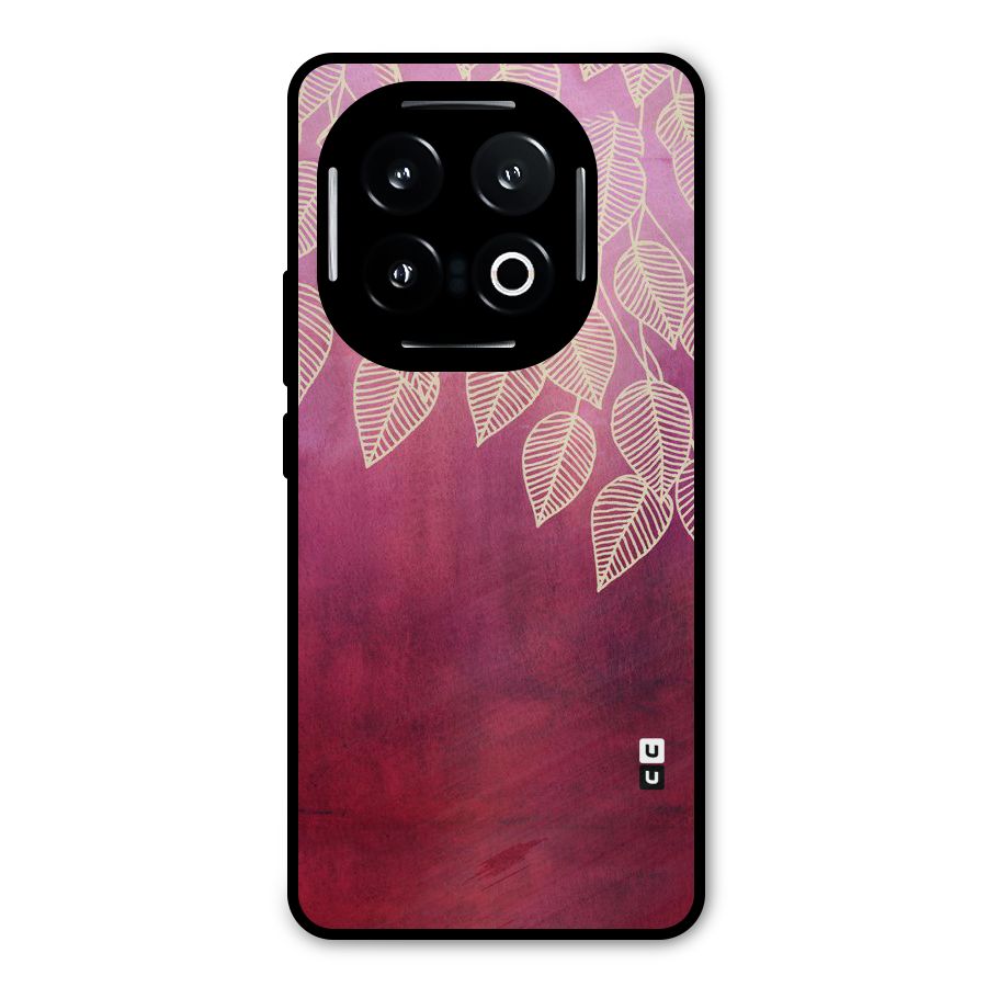 Leafy Outline Metal Back Case for iQOO 13