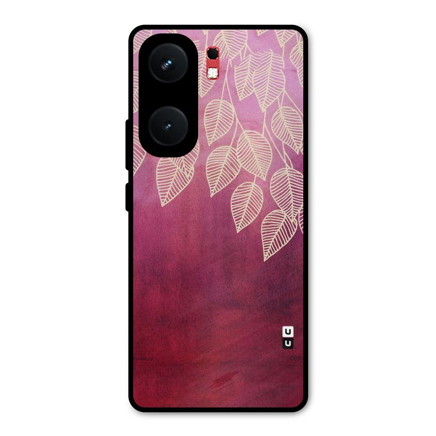 Leafy Outline Metal Back Case for iQOO Neo 9 Pro