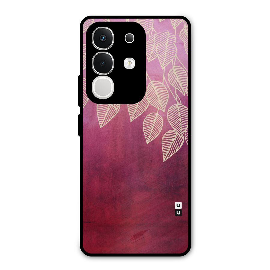 Leafy Outline Metal Back Case for iQOO Z10x