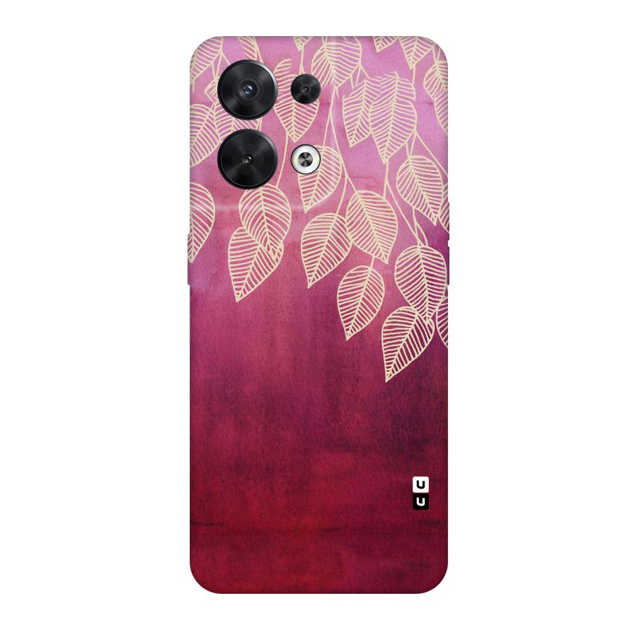 Leafy Outline Original Polycarbonate Back Case for Oppo Reno8 5G
