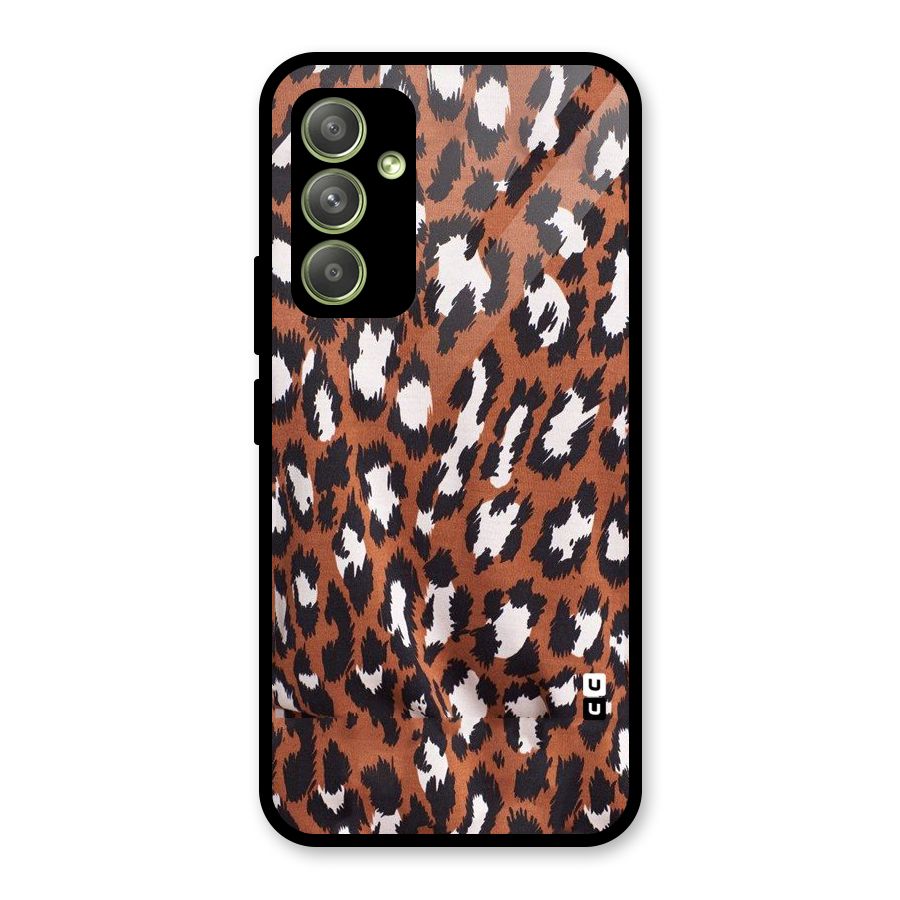 Leapord Design Glass Back Case for Galaxy A54