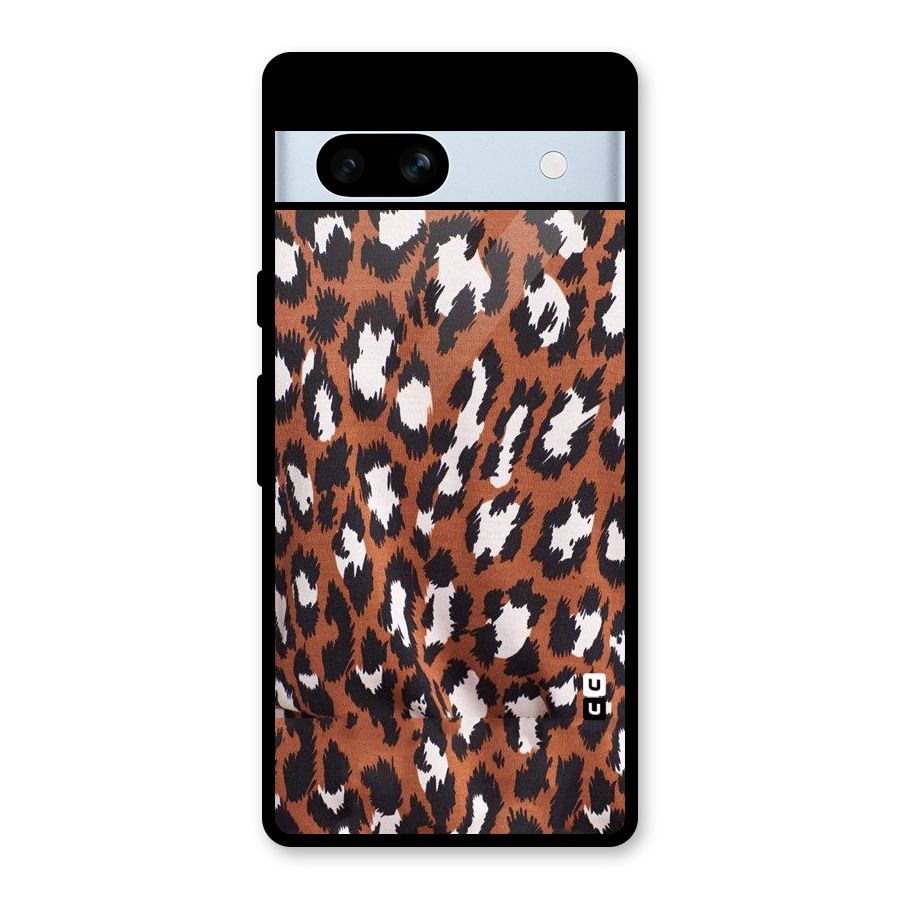 Leapord Design Glass Back Case for Google Pixel 7a