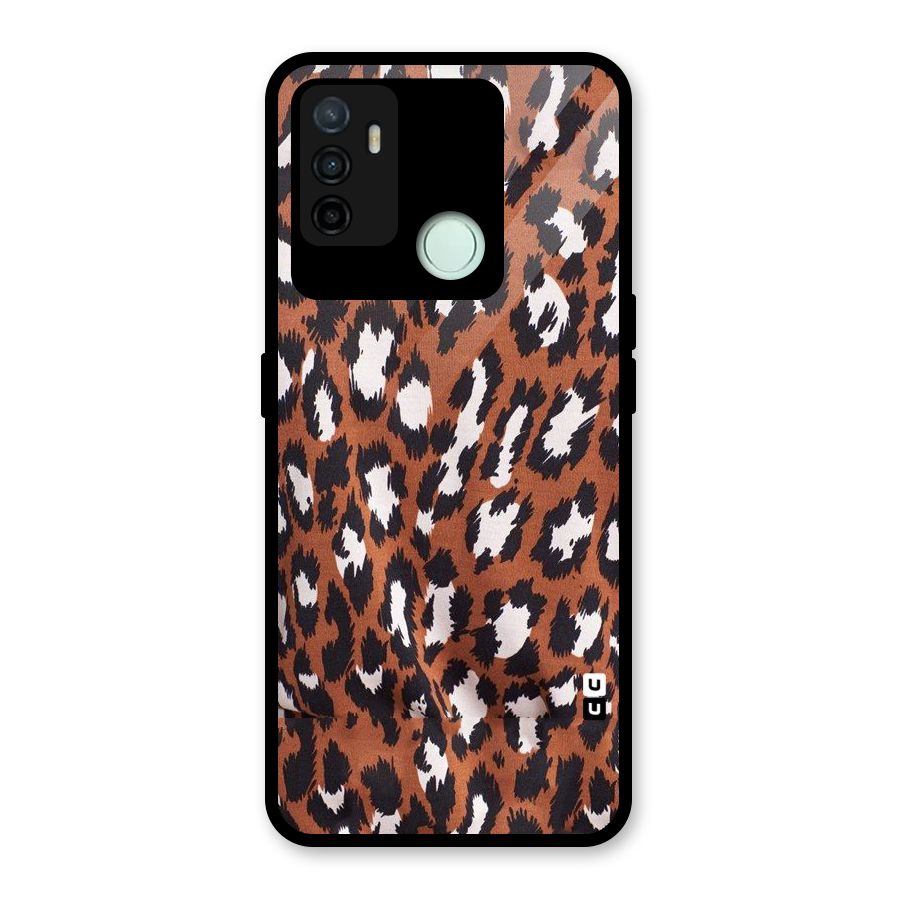 Leapord Design Glass Back Case for Oppo A53