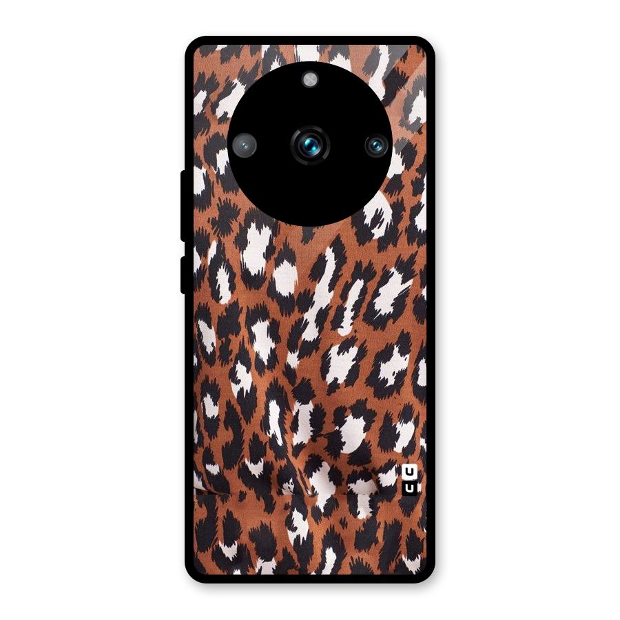 Leapord Design Glass Back Case for Realme 11 Pro Plus
