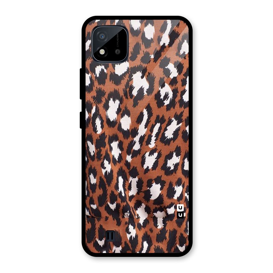 Leapord Design Glass Back Case for Realme C11 2021