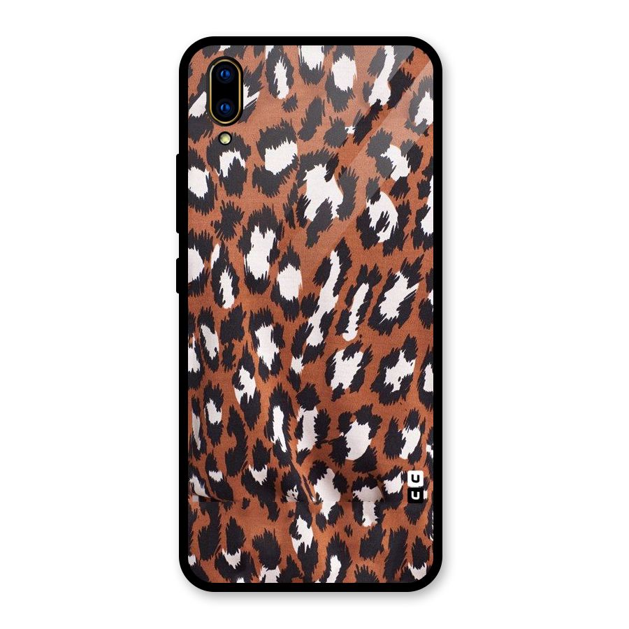 Leapord Design Glass Back Case for Vivo V11 Pro