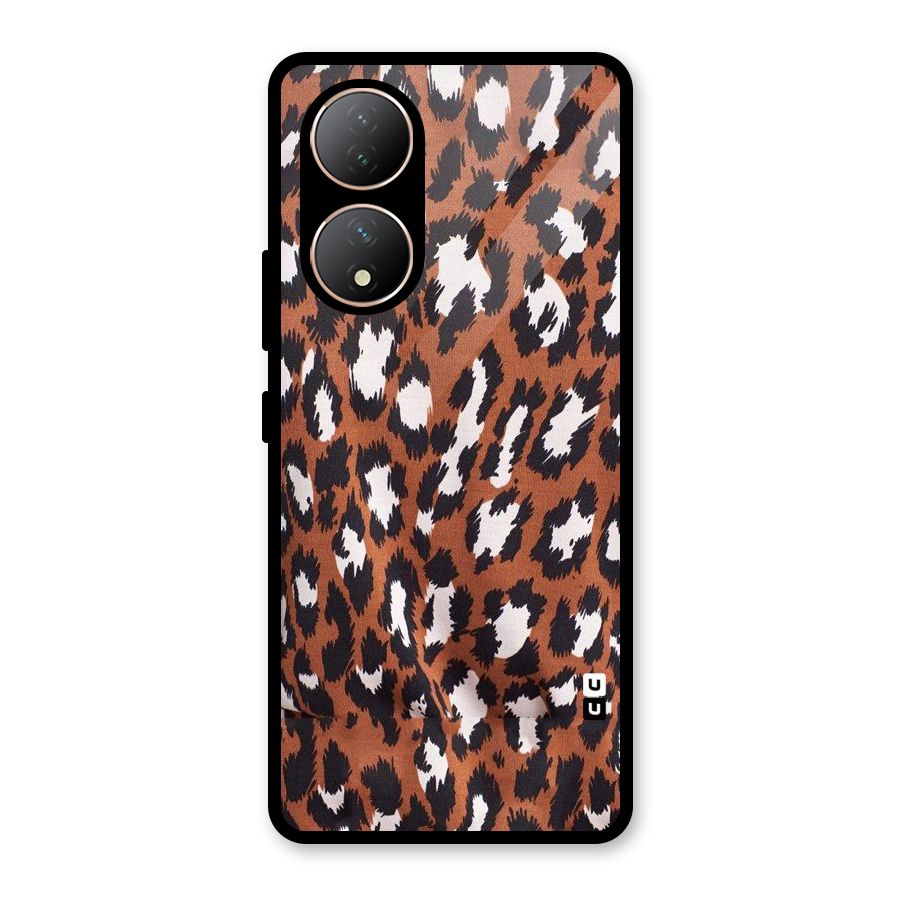 Leapord Design Glass Back Case for Vivo Y100A
