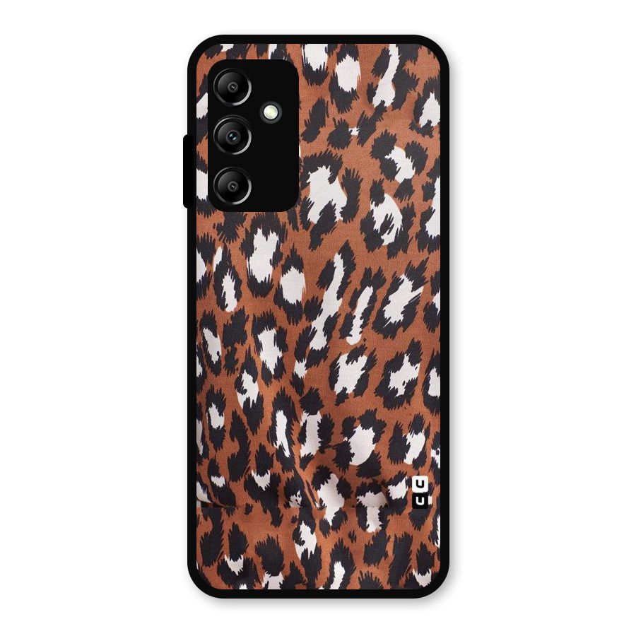 Leapord Design Metal Back Case for Galaxy A14 5G