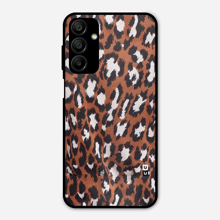 Leapord Design Metal Back Case for Galaxy A15 5G