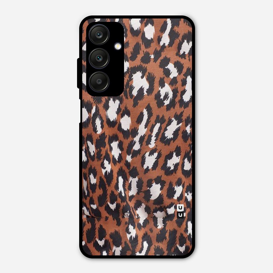 Leapord Design Metal Back Case for Galaxy A25 5G