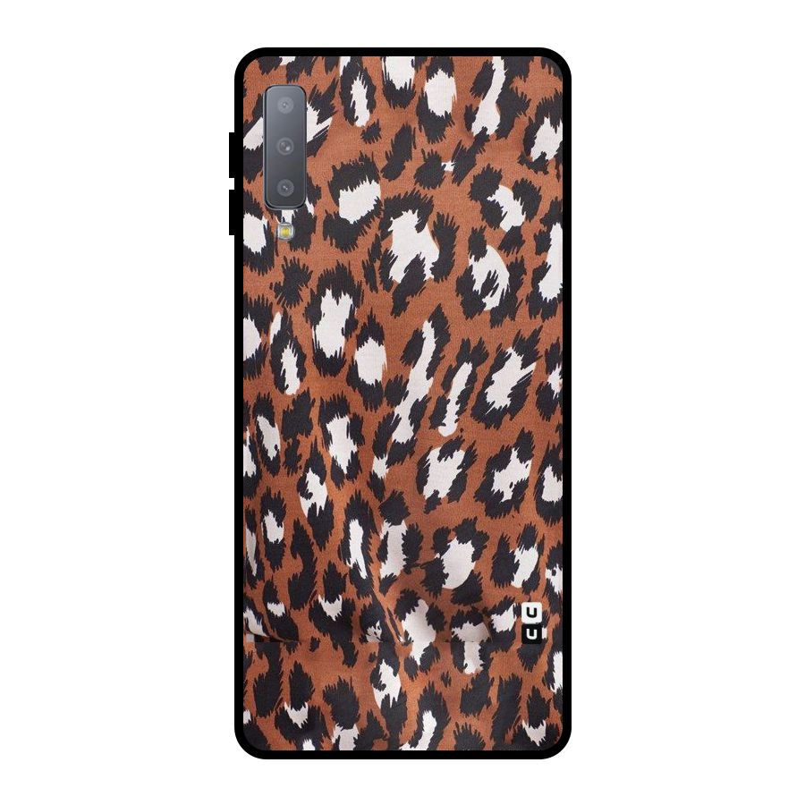Leapord Design Metal Back Case for Galaxy A7 (2018)