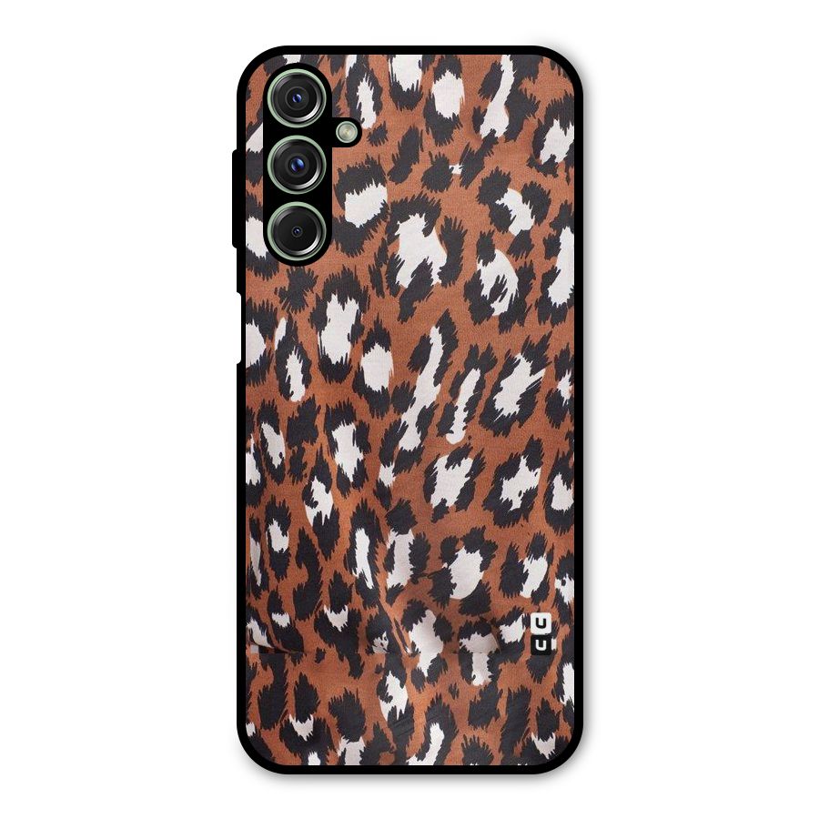 Leapord Design Metal Back Case for Galaxy F34