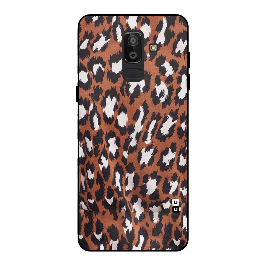 Leapord Design Metal Back Case for Galaxy J8