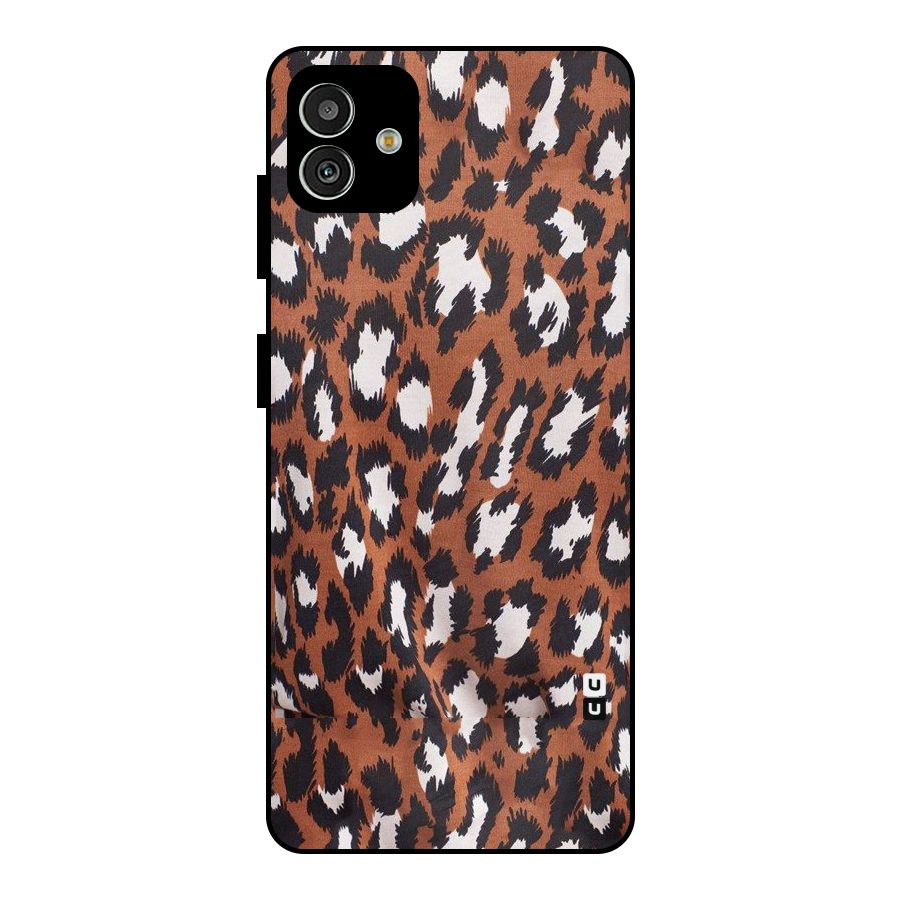 Leapord Design Metal Back Case for Galaxy M13 5G