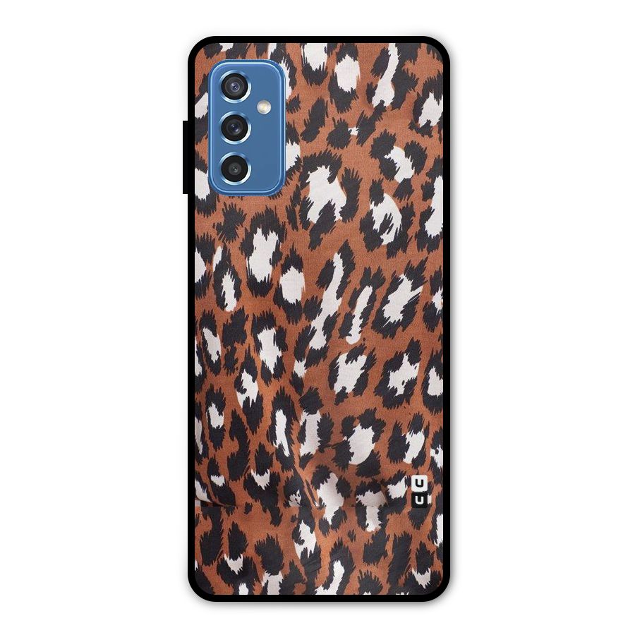Leapord Design Metal Back Case for Galaxy M52 5G
