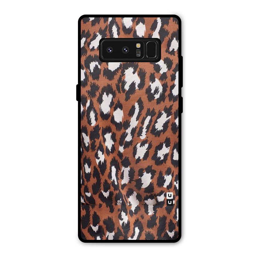 Leapord Design Metal Back Case for Galaxy Note 8