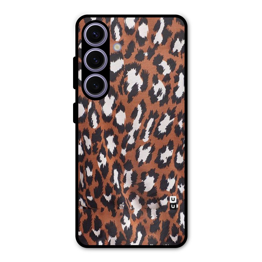Leapord Design Metal Back Case for Galaxy S24
