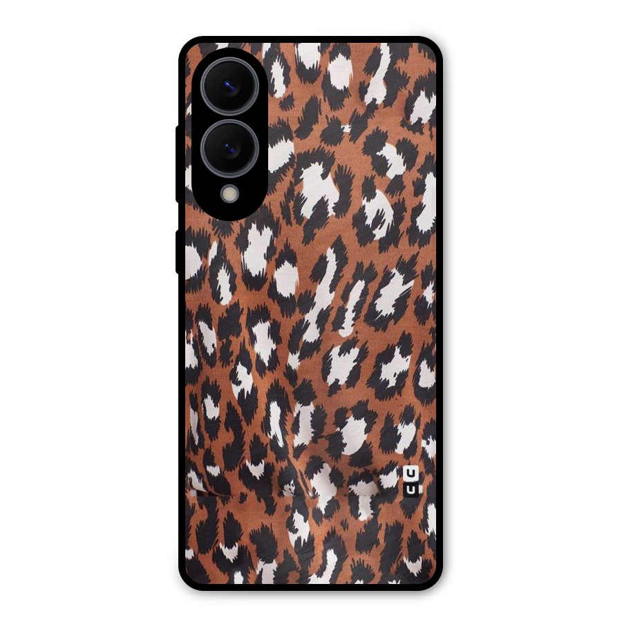 Leapord Design Metal Back Case for Galaxy S25 Edge