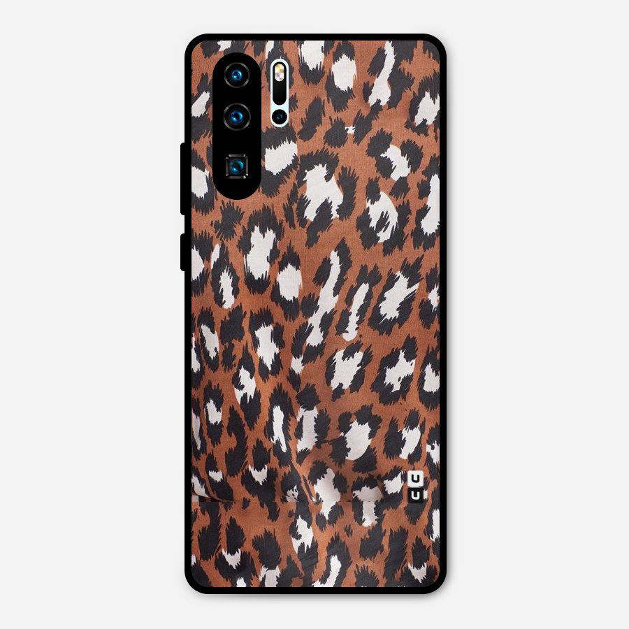 Leapord Design Metal Back Case for Huawei P30 Pro