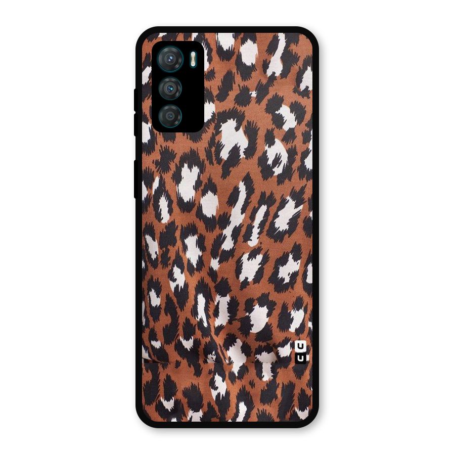 Leapord Design Metal Back Case for Moto G42