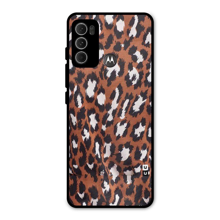 Leapord Design Metal Back Case for Moto G60