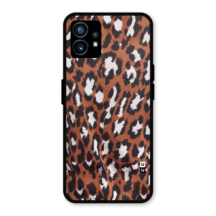 Leapord Design Metal Back Case for Nothing Phone 1