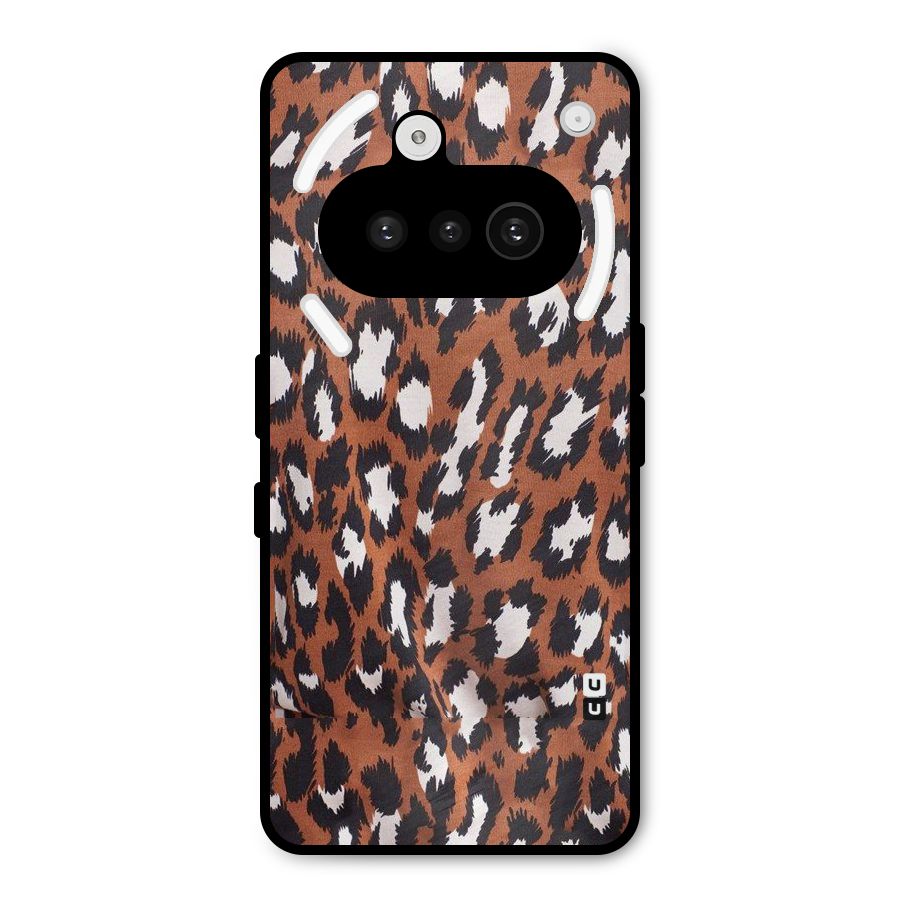 Leapord Design Metal Back Case for Nothing Phone 3a