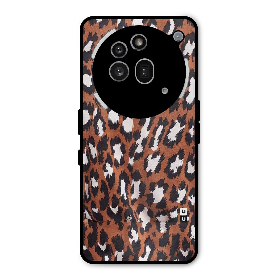 Leapord Design Metal Back Case for Nothing Phone 3a Pro
