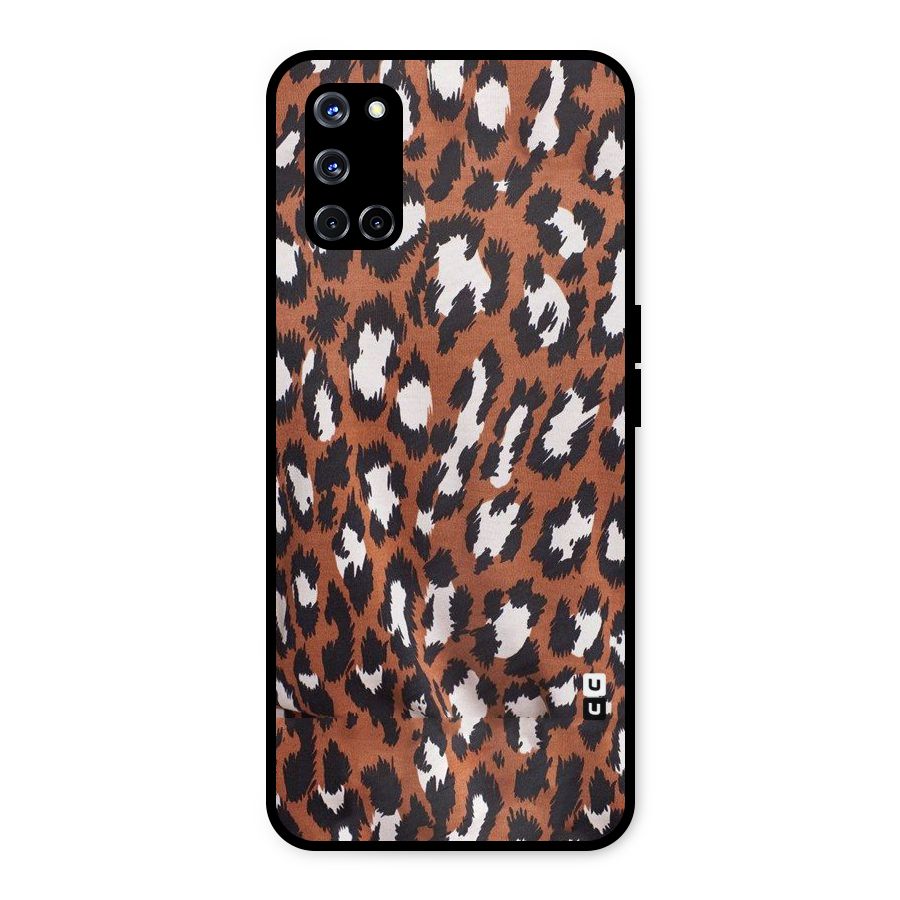 Leapord Design Metal Back Case for Oppo A52