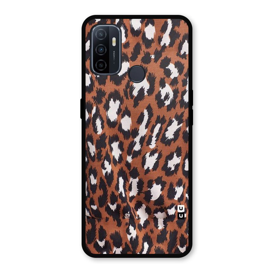 Leapord Design Metal Back Case for Oppo A53