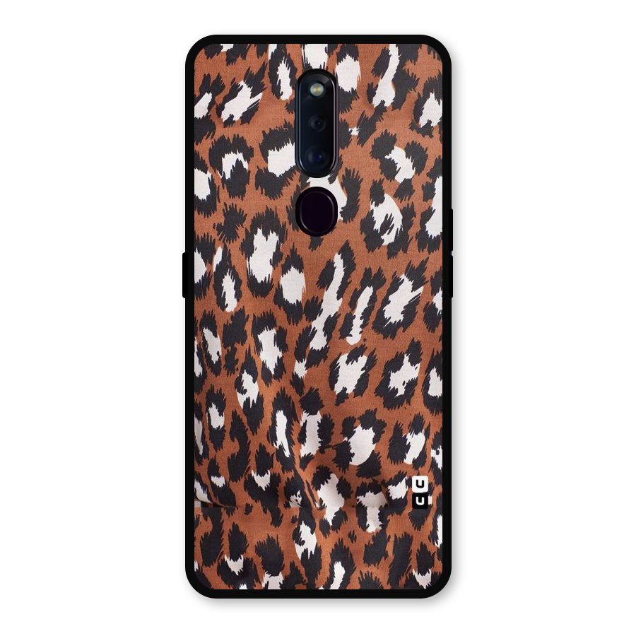 Leapord Design Metal Back Case for Oppo F11 Pro