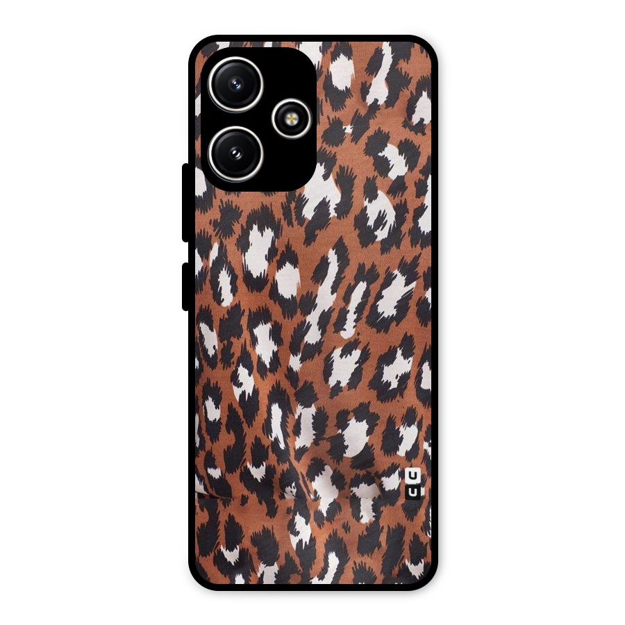 Leapord Design Metal Back Case for Poco M6 Pro