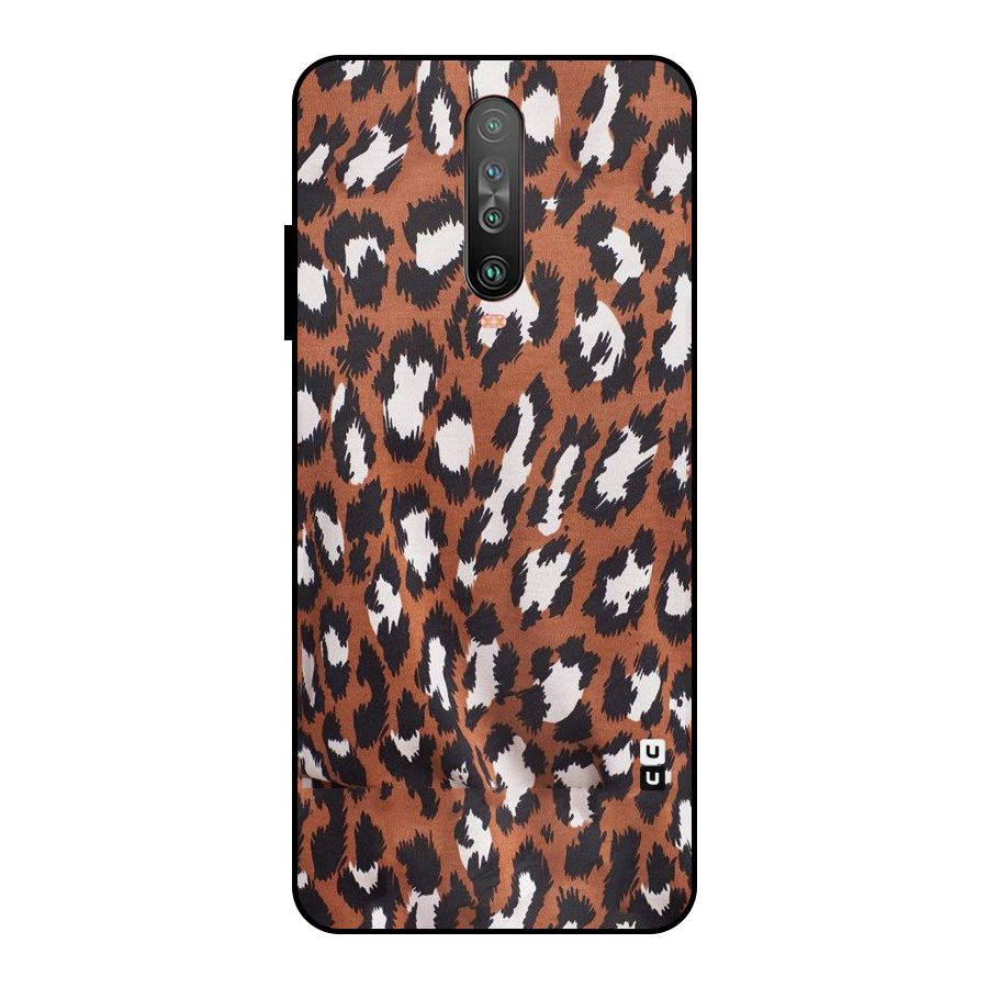 Leapord Design Metal Back Case for Poco X2