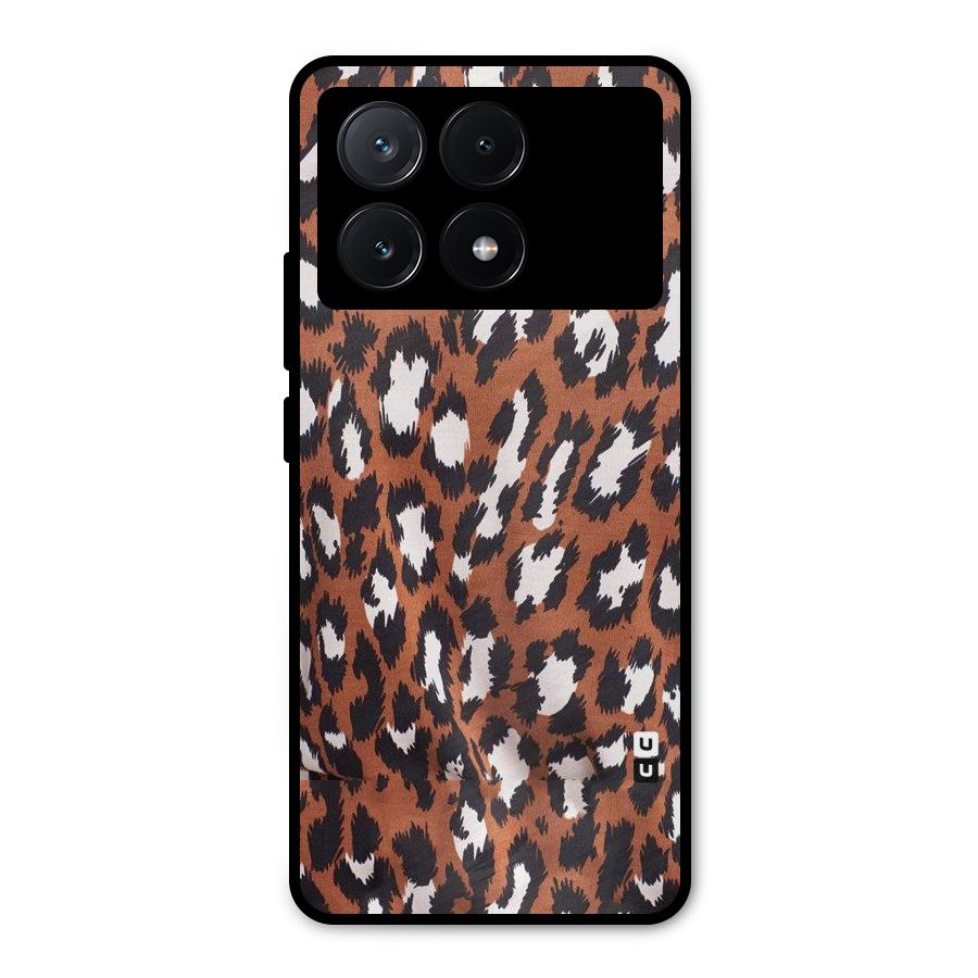 Leapord Design Metal Back Case for Poco X6 Pro