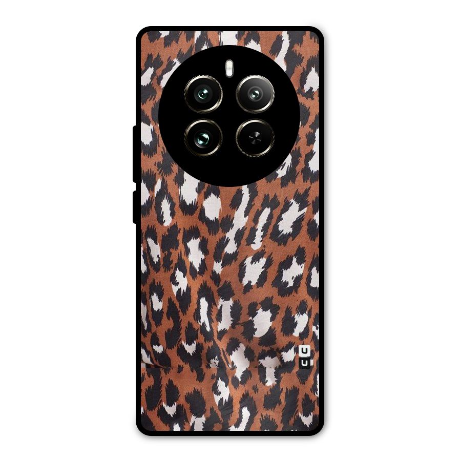 Leapord Design Metal Back Case for Realme 12 Pro