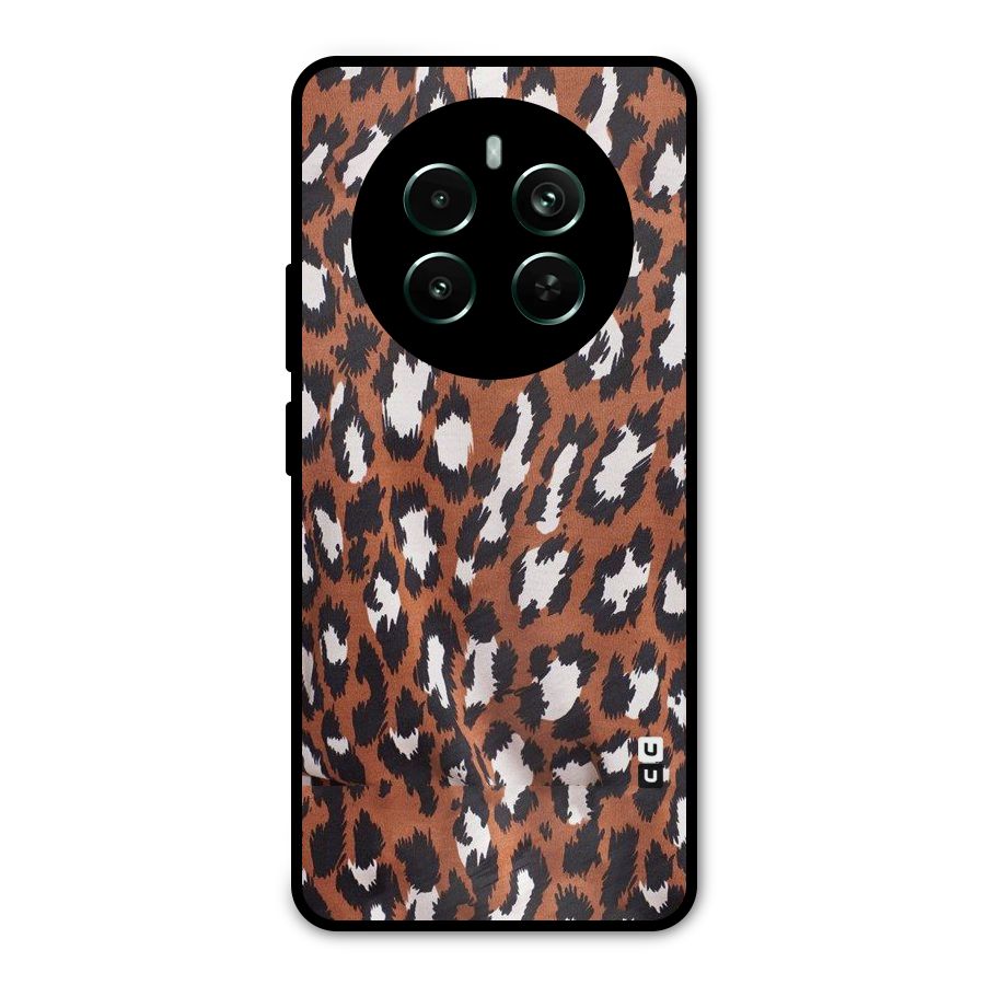 Leapord Design Metal Back Case for Realme 12 Pro Plus