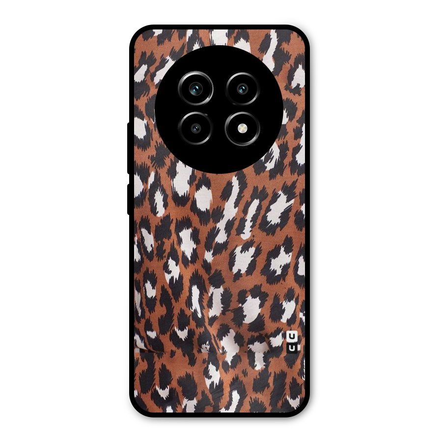 Leapord Design Metal Back Case for Realme 13 Pro