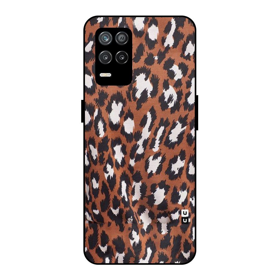 Leapord Design Metal Back Case for Realme 8 5G