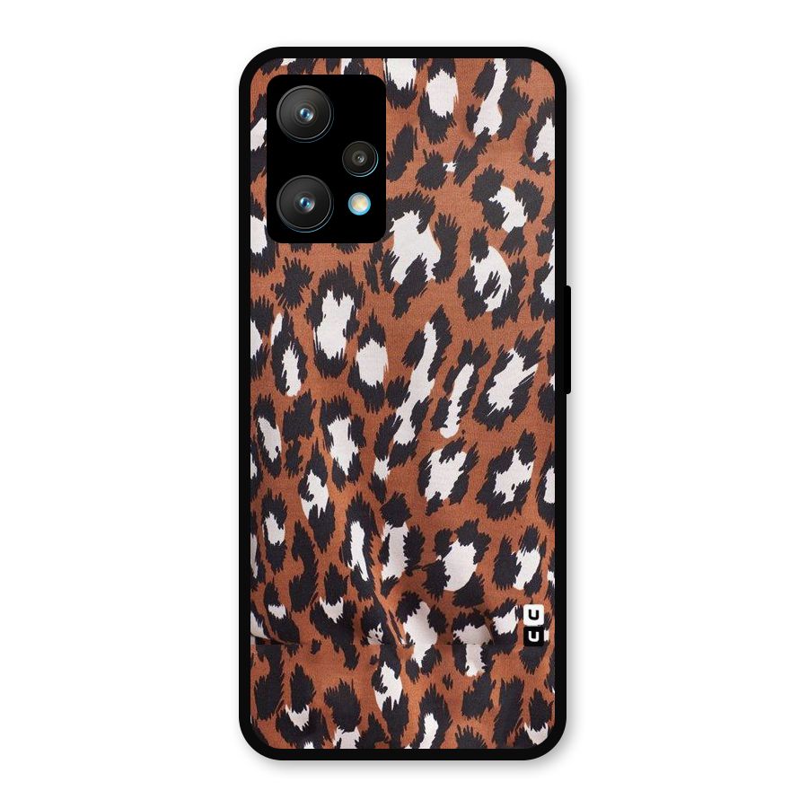 Leapord Design Metal Back Case for Realme Narzo 50 Pro