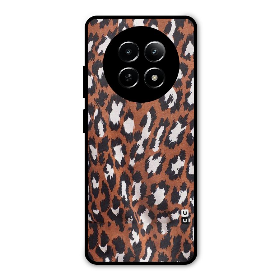 Leapord Design Metal Back Case for Realme Narzo 70x 5G