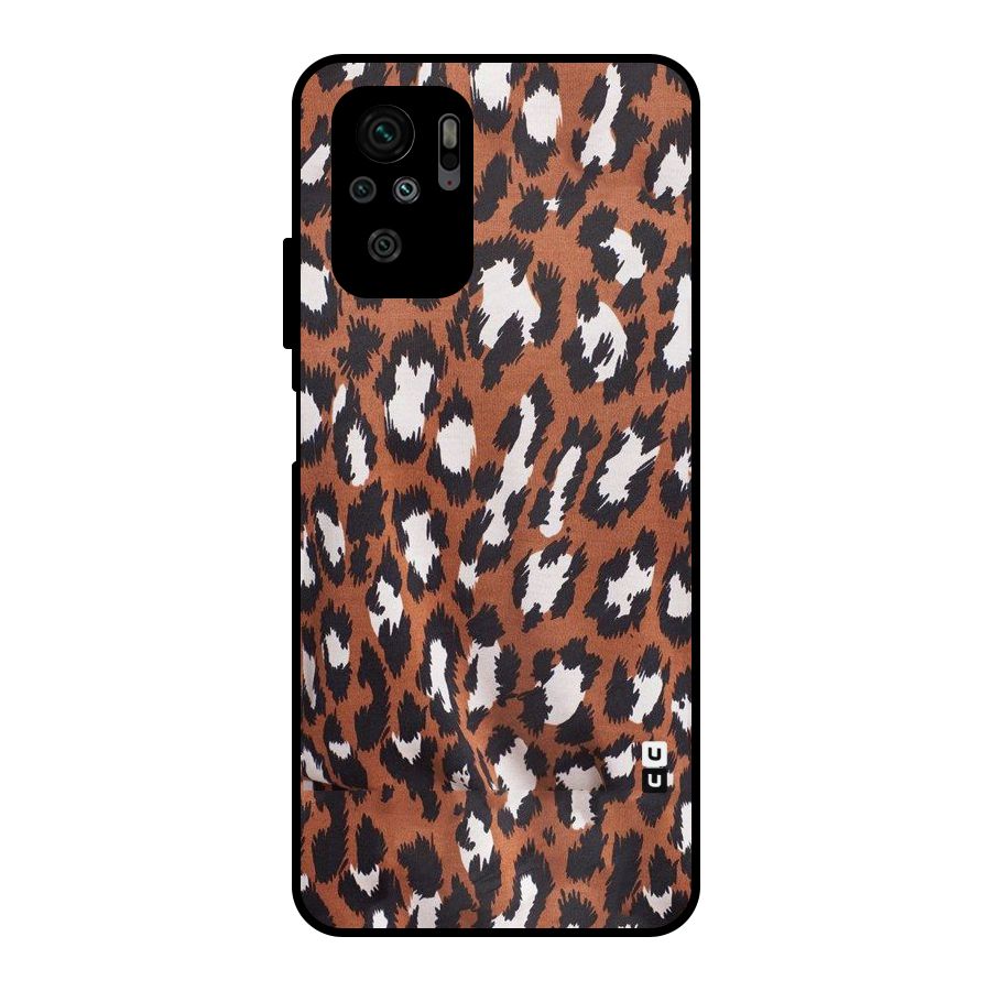 Leapord Design Metal Back Case for Redmi Note 10S