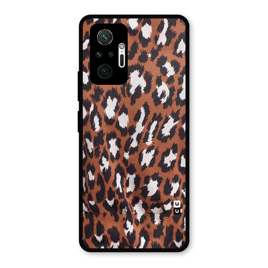 Leapord Design Metal Back Case for Redmi Note 10 Pro