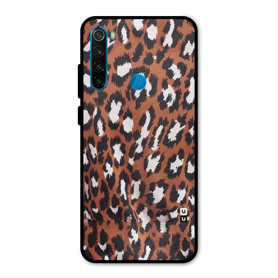 Leapord Design Metal Back Case for Redmi Note 8