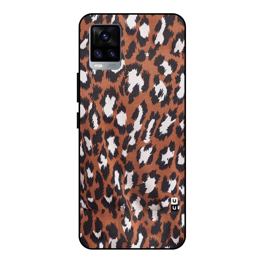 Leapord Design Metal Back Case for Vivo V20 2021