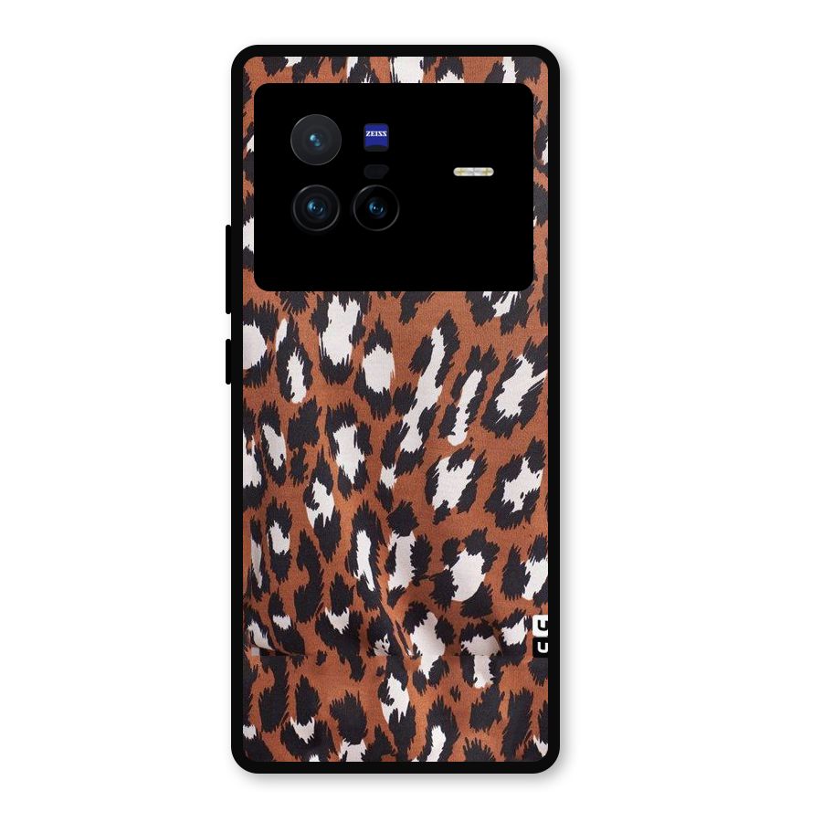 Leapord Design Metal Back Case for Vivo X80