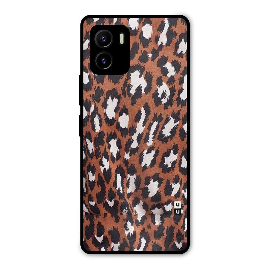 Leapord Design Metal Back Case for Vivo Y15s